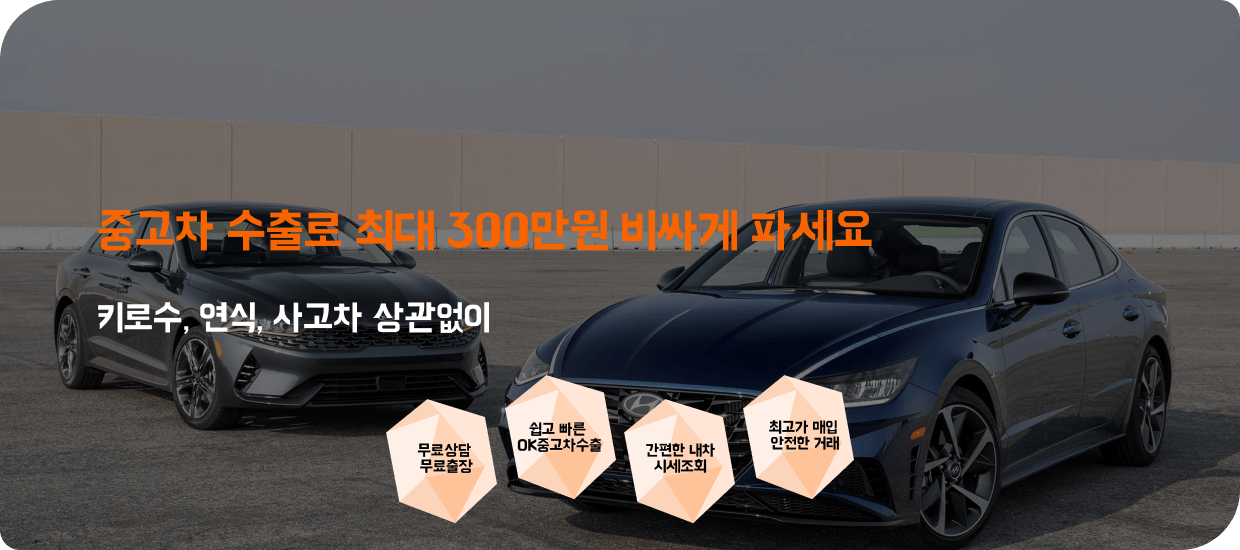 중고차 수출로 최대 300만원 비싸게 파세요